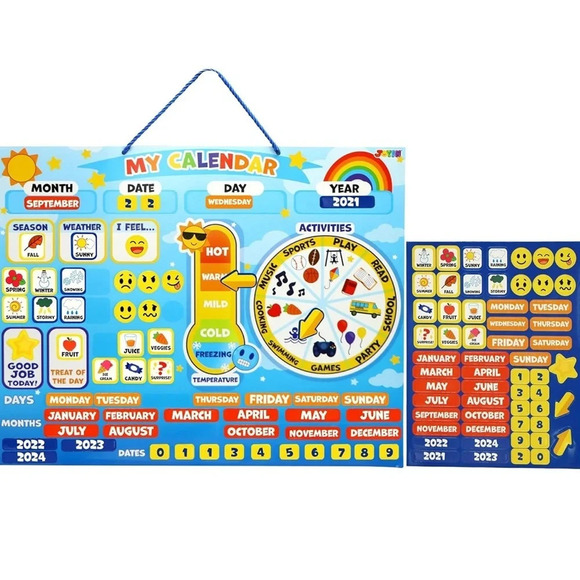 NIB Magnetic Learning Calendar for Kids - Picture 2 of 8